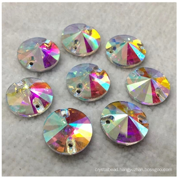 14mm 16mm Decorative Clear Glass Crystal Button